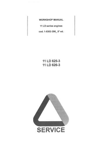 Lombardini Engine 11LD625-3 11LD626-3 Workshop Service Manual