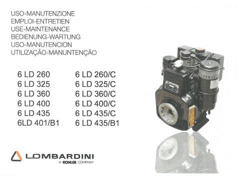 Lombardini Engine 6LD260C 6LD325C 6LD360C 6LD400C 6LD435C 6LD435B1 Operators Manual