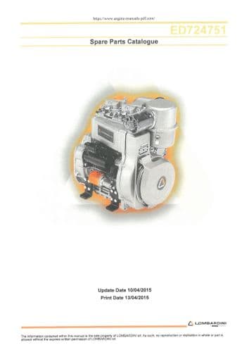 Lombardini Engine 9LD Parts Manual