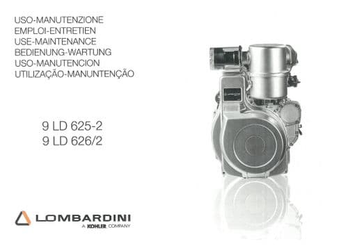 Lombardini Engine 9LD625-2 9LD262-2 Operators Manual