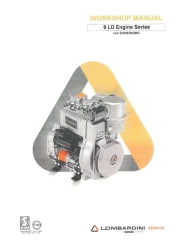 Lombardini Engine 9LD625-2 9LD625-2EPA 9LD626-2 9LD626-2NR Workshop Service Manual