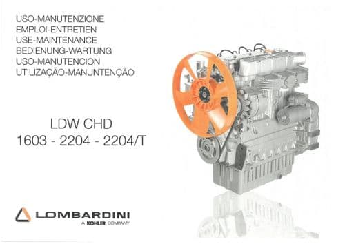 Lombardini Engine LDW CHD 16036 2204 2204T Operators Manual