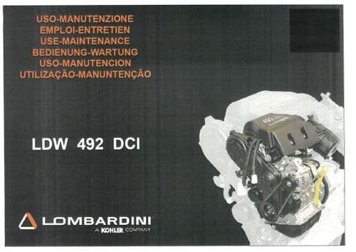 Lombardini Engine LDW492DCI Operators Manual