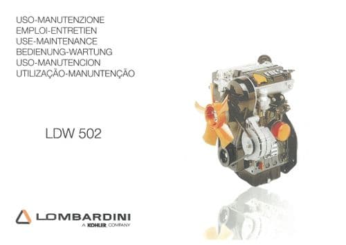 Lombardini Engine LDW502 Operators Manual