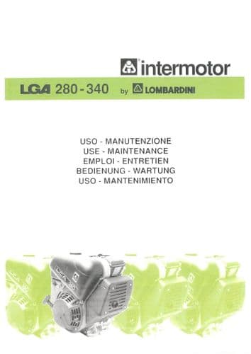 Lombardini Engine LGA280 LGA340 Operators Manual