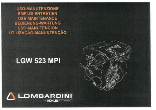 Lombardini Engine LGW523MPI Operators Manual