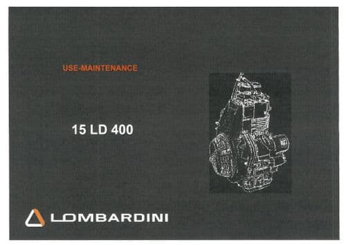 Lombardini Marine Engines 15 LD 400 Workshop Manual