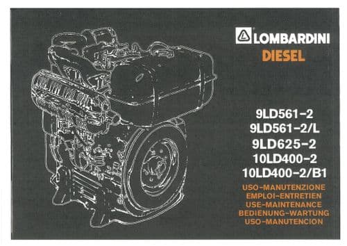 Lombardini Marine Engines 9LD561-2 9LD561-2L 9LD625-2 10LD400-2 10LD400-2B1 Operators Manual