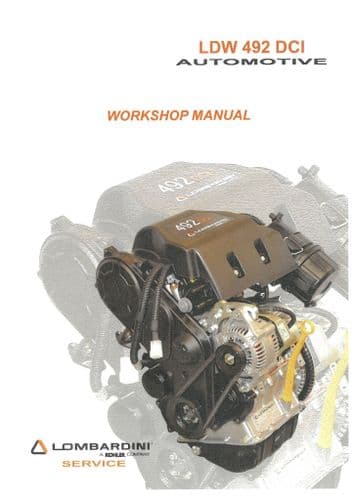 Lombardini Marine Engines LDW 492 DCI Workshop Manual