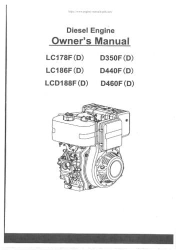 Loncin Diesel Engine LC178F(D) LC186F(D) LCD188F(D) D350F(D) D440F(D) D460F(D) Operators Manual
