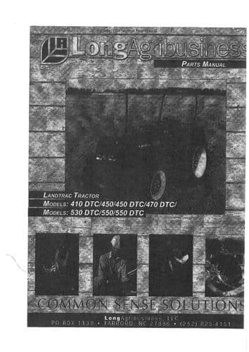 Longagribusiness Landtrac 410DTC 450 450DTC 470DTC 530DTC 550 550DTC Parts Manual