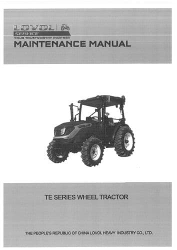 Loval Tractor TE254 TE304 TE354 Workshop Service Manual