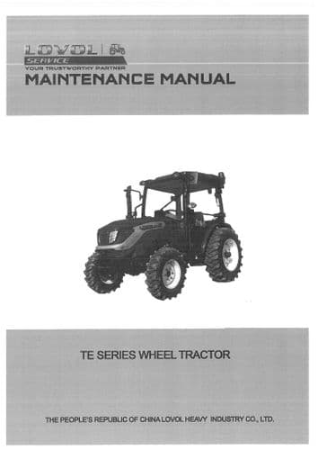 Loval Tractor TE254 TE304 TE354 Workshop Service Manual