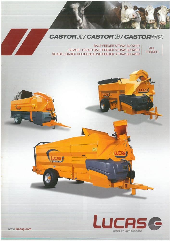 Lucas Castor R /Castor G / Castor MIX Bale Feeder Straw Blower Brochure