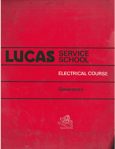 Lucas Generator Electrical Course Manual
