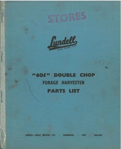 Lundell Forager 605 Double Chop Parts Manual