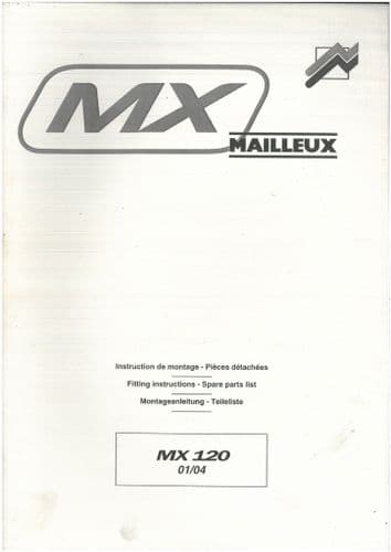 Mailleux Loader MX120  - Parts Manual - ORIGINAL