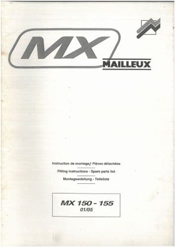 Mailleux Loader  MX150 MX155  - Parts Manual