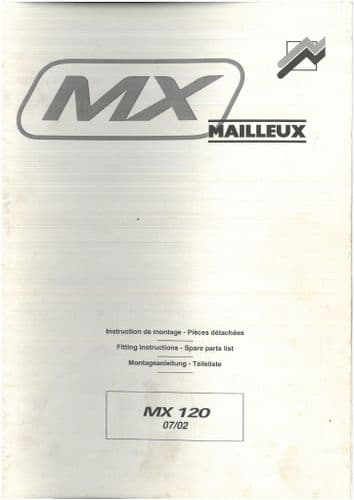Mailleux Loader MX55U MX75U MX40 MX60 MX80 MX100 MX120 MX150 MX155  - Parts Manual ORIGINAL