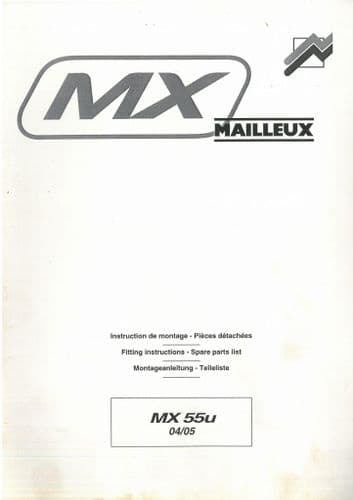 Mailleux Loader MX55U  - Parts Manual