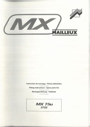 Mailleux Loader MX75U  - Parts Manual