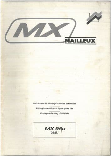 Mailleux Loader  MX95U  - Parts Manual