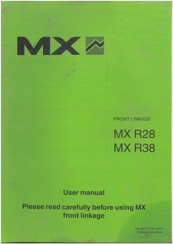Mailleux MX Front Linkage R28 R38 Operators Manual - ORIGINAL
