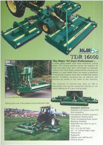 Major TDR 16000 Tri Deck Rollermower Brochure