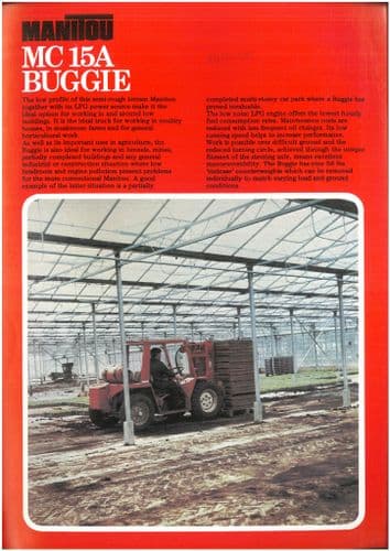Manitou Forklift Buggie MC15A Brochure