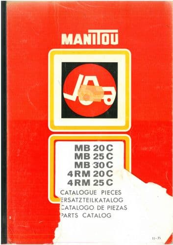 Manitou Forklift MB20C MB25C MB30C 4RM20C 4RM25C Parts Manual - ORIGINAL