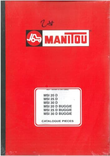 Manitou Forklift MSI20D MSI25D MSI30D Buggie Parts Manual - MSI 20 25 30 D