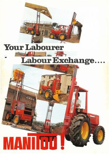 Manitou Forklift - Your Labourer, Labour Exchange Brochure - Its a Logger, Brush, Handler, Dumper ++
