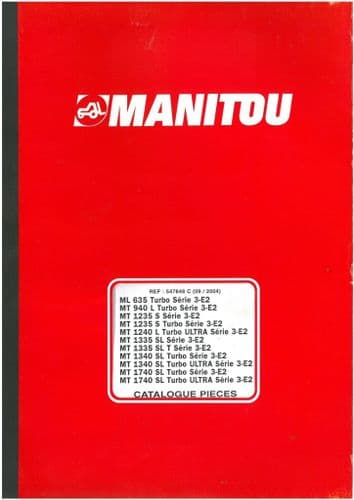 Manitou Maniscopic Telescopic Handler ML 635 - MT 940 1235  1240 1335 1340 1740 L, S, SL, SL T,