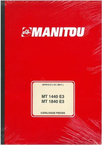 Manitou Maniscopic Telescopic Handler MT1440 E3 & MT1840 E3 Parts Manual - MT 1440 1840