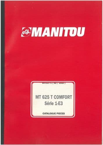 Manitou Maniscopic Telescopic Handler MT625T Comfort Parts Manual - MT 625T 625 T