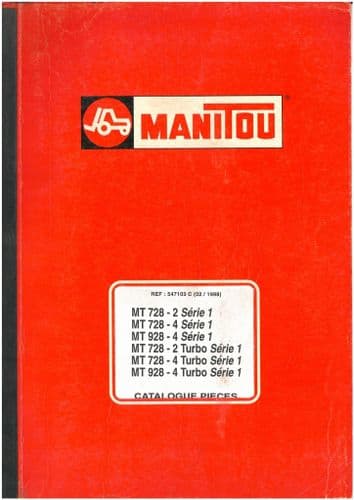 Manitou Maniscopic Telescopic Handler MT728-2 MT728-4 MT928-4 & Turbo Series 1 Parts Manual