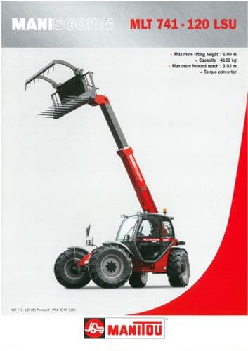 Manitou Telehandler 841 Specifications.pdf Manitou MLT 741-120 LSU Telehandler Brochure
