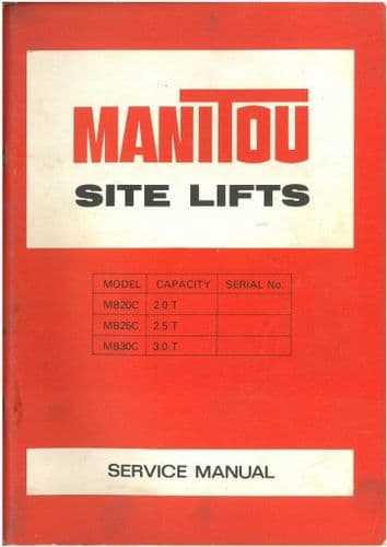 Manitou Site Lifts - Fork Lifts MB20C MB25C MB30C Operators Manual