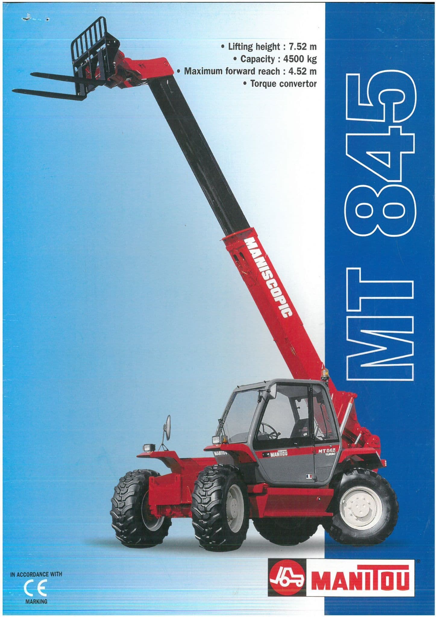 Manitou Telehandler MT 845 Brochure - MT845