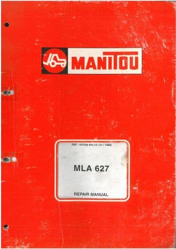 Manitou Telescopic Handler MLA627 Workshop Service Manual MLA 627