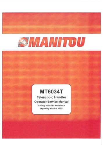 Manitou Telescopic Handler MT6034T Operators Manual