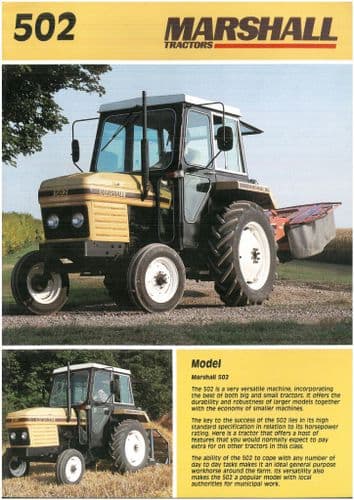 Marshall Tractor 502 Brochure