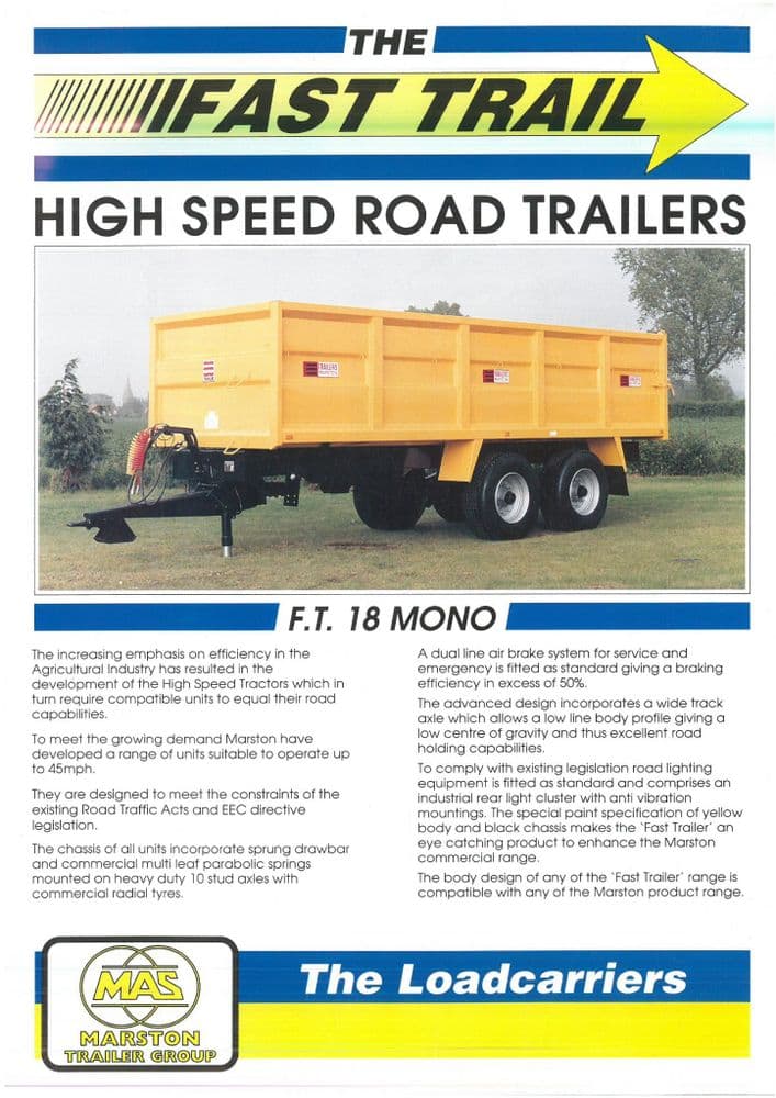 Fast Pass Trailers Marston Trailer Group High Speed Road Trailers Brochure