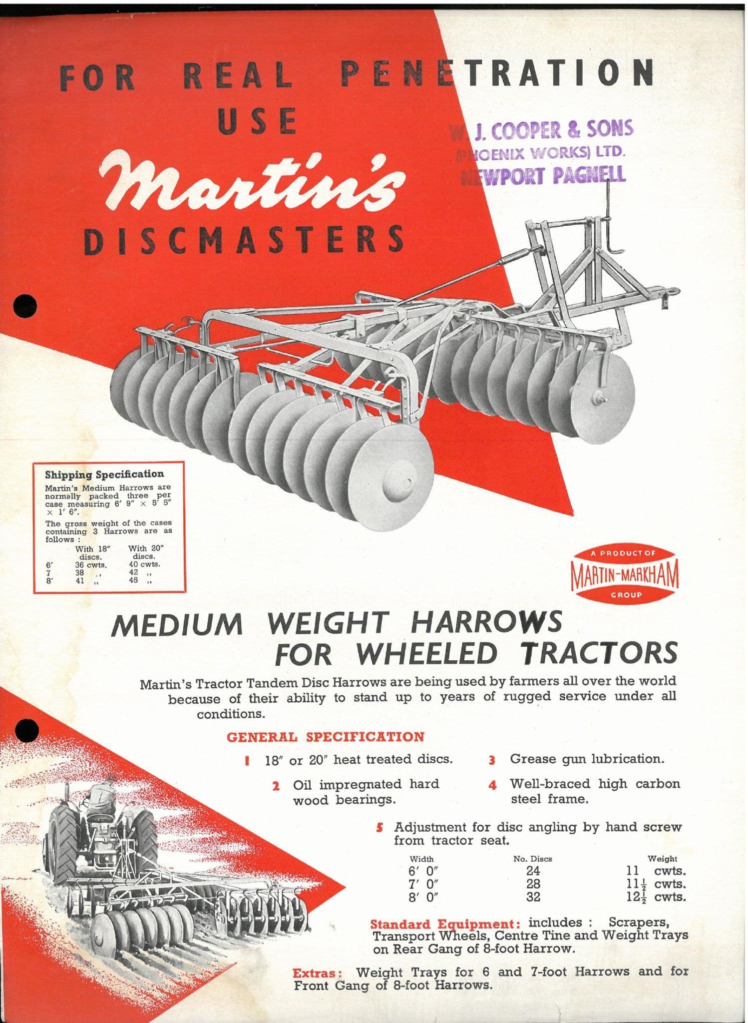 Martins Discmaster Disc Harrow For Real Penetration Brochure