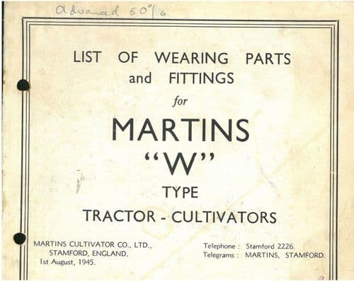 Martins Stamford Tractor Cultivator Type 