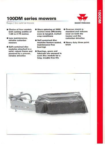 Massey Ferguson 100DM Series Mower Brochure