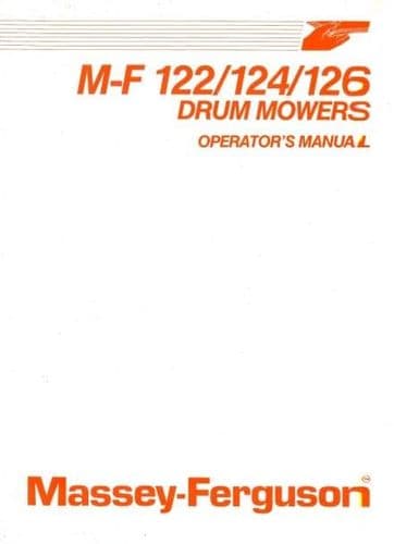 Massey Ferguson 122 124 126 Mower Operators Manual - MF122 MF124 MF126