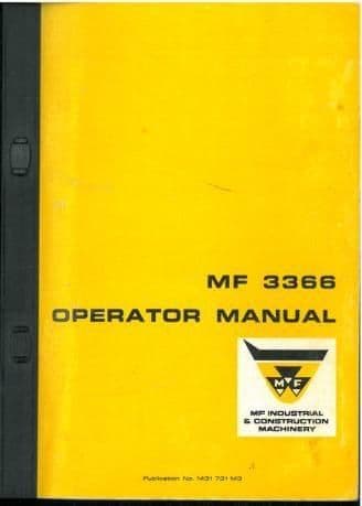 Massey Ferguson 3366 Crawler Dozer Loader Operators Manual - MF3366