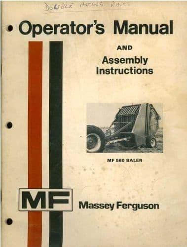 Massey Ferguson 560 Baler Operators Manual - MF560