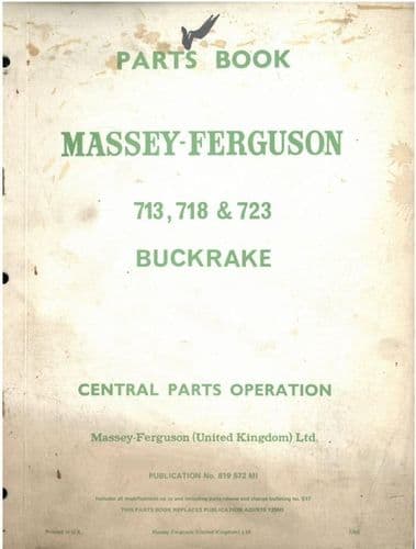 Massey Ferguson 713 718 723 Buckrake Parts Manual - MF MF713 MF718 MF723